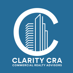 CLARITY CRA LOGO - White on Blue
